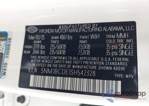 2025 Hyundai Tucson Sel from USA, damaged, VIN 5NMJBCDE1SH542328